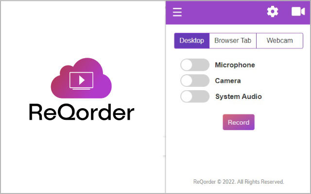 ReQorder - Screen Recording - Video & Audio chrome extension