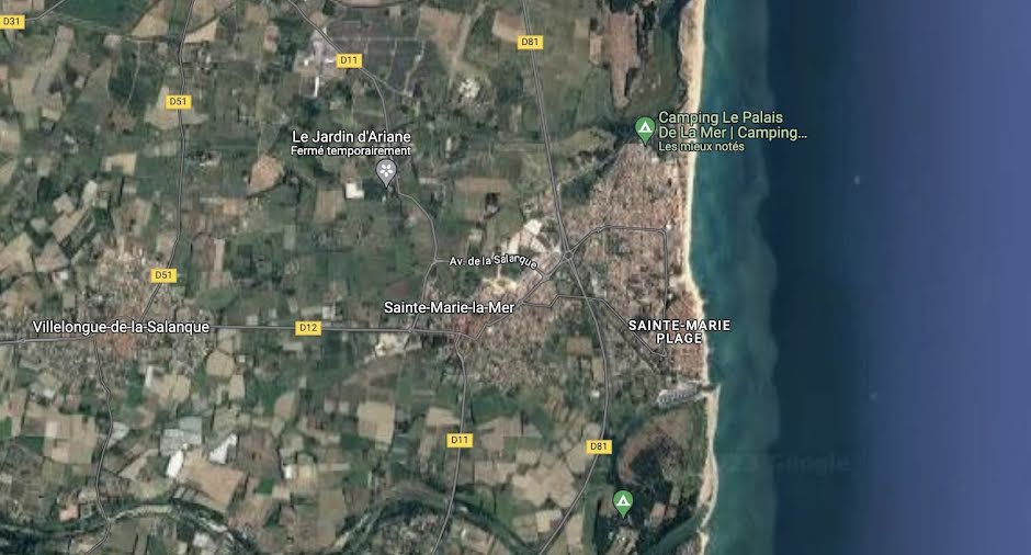 Vente terrain à batir  821 m² à Sainte marie la mer (66470), 249 900 €