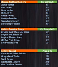 Go Pure Natural Ice Cream menu 2