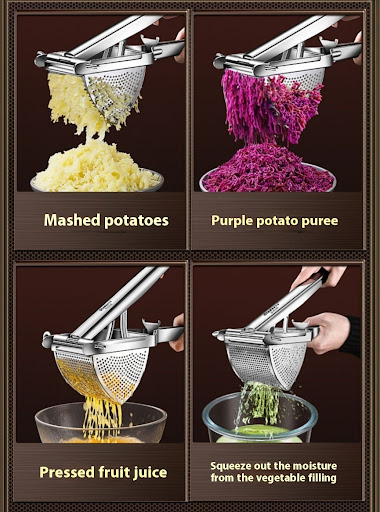 Title 1, 316 Stainless Steel Potato Masher for smooth, c...
