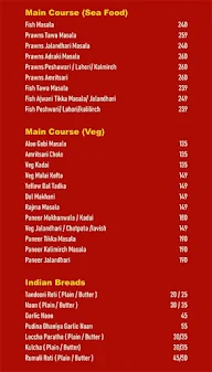 Sai Ram menu 1