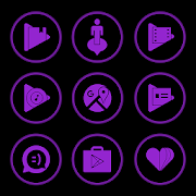 Purple On Black Icons By Arjun Arora
