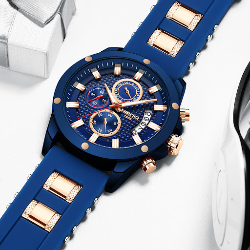 Title 4, Three-Eye Chronograph Quartz Watch for accurate...