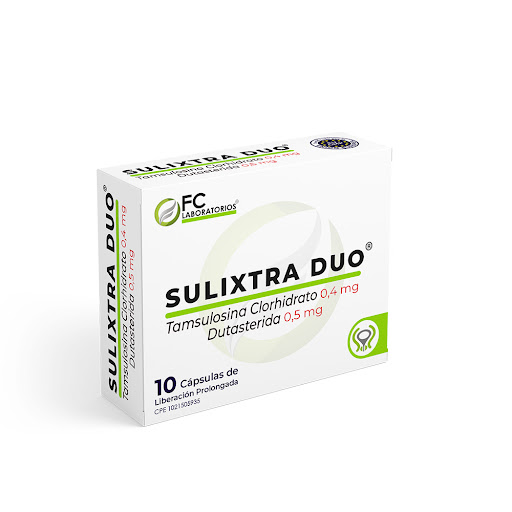 Tamsulosina + Dutasteride 0,4mg/0,5mg Sulixtra Duo FC Laboratorios Caja x 10 Cápsulas   