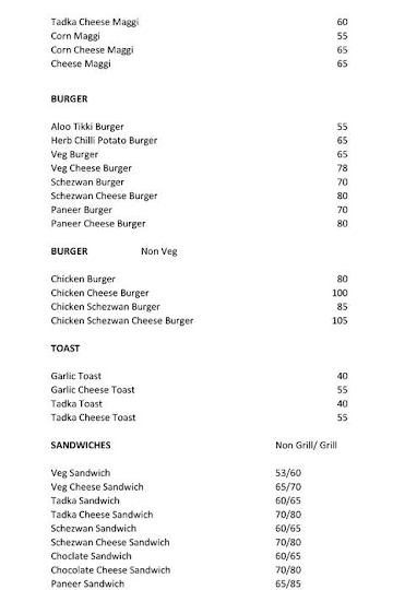 Cafe Creamy Nuts menu 