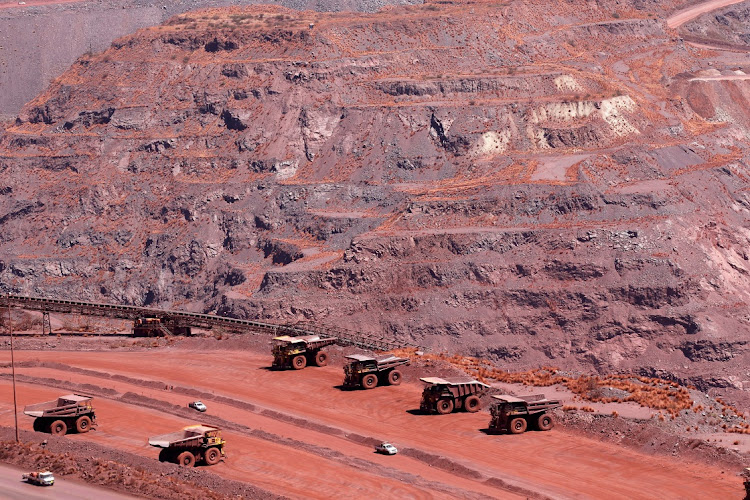 Haul trucks at a Kumba Iron Ore mine in Khathu, the Northern Cape. Picture: SIPHIWE SIBEKO/REUTERS