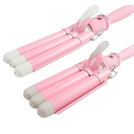 Title 3, Small Curling Iron for Water Waves. Three-Tube ...