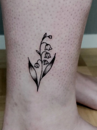 Simple Lily Of The Valley Tattoo