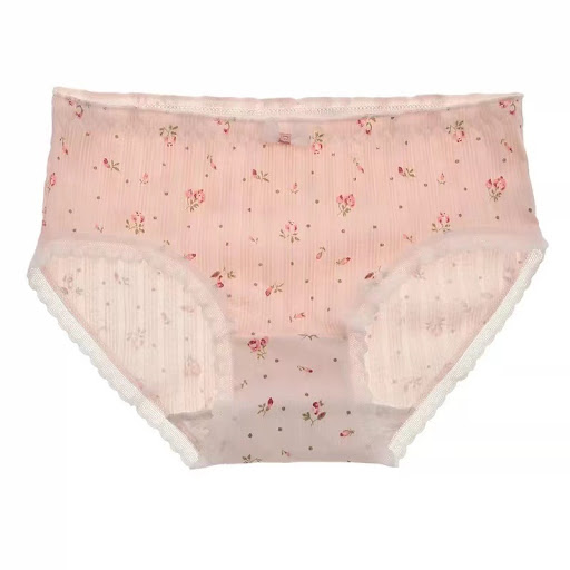 Title 5, Girls Pure Cotton Underwear with Small Floral ...