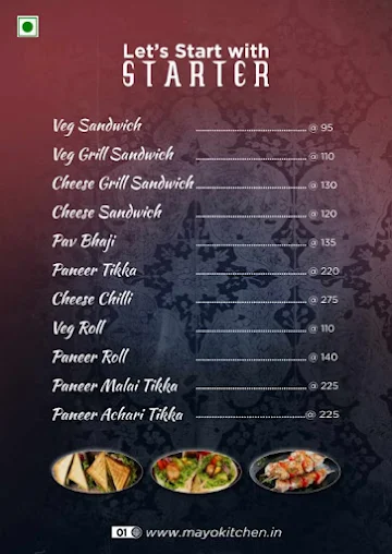 Mayo Cafe And Restaurant menu 