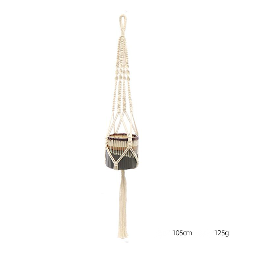 Title 35, Custom Hand-Knitted Hanging Flowerpot Net Bag B...