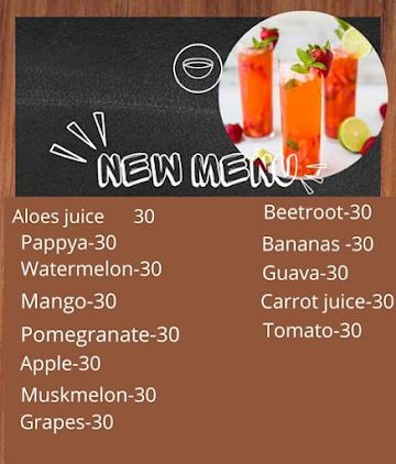 Juice Box menu 