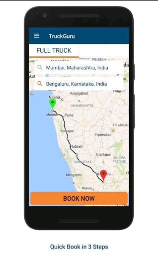 Screenshot Truck Booking App - TruckGuru