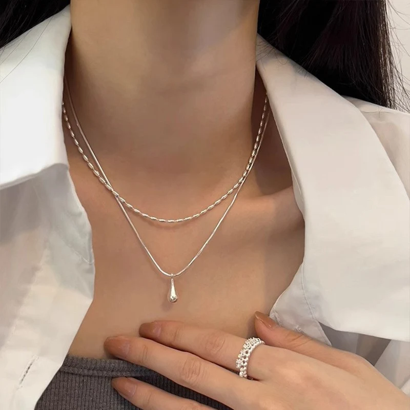 Title 7, Collier de perles pour femmes Acier titane inal...
