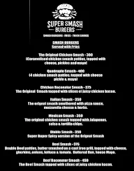 Super Smash Burgers menu 1