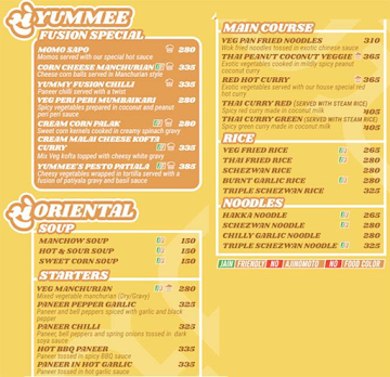 Say Yummee menu 