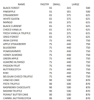 Facecake menu 1