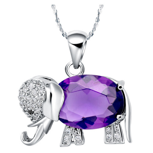 Purple Pendant with chain