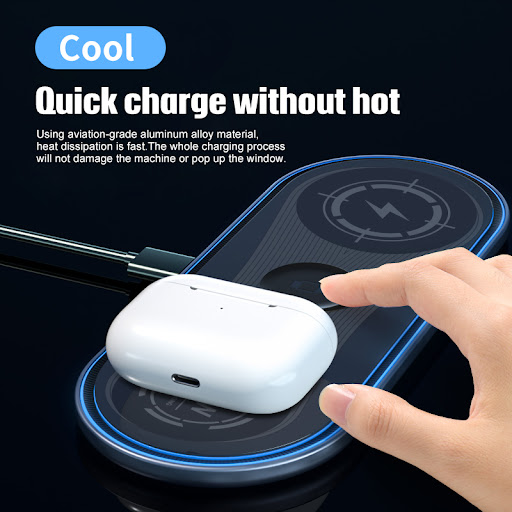 Title 4, New Flat 3-in-1 Wireless Charger 15W with Ambie...