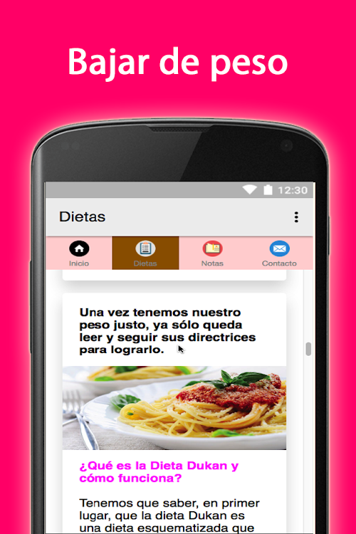 Android application Dietas Efectivas-Bajar Peso screenshort