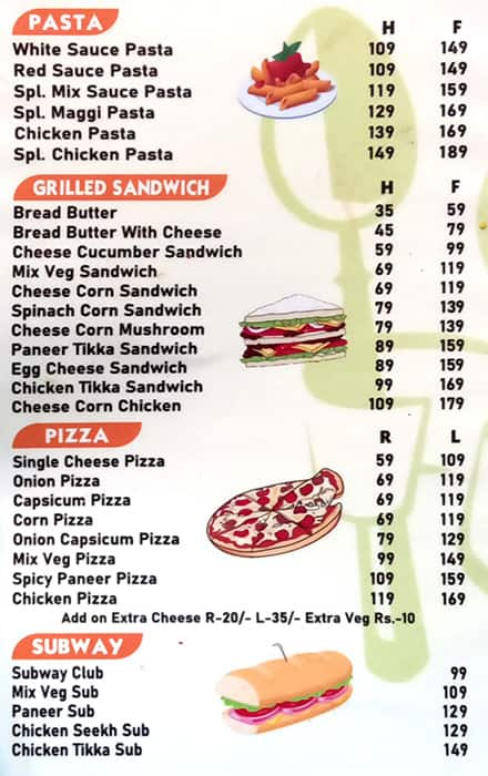 Sunny Spoon Food menu 