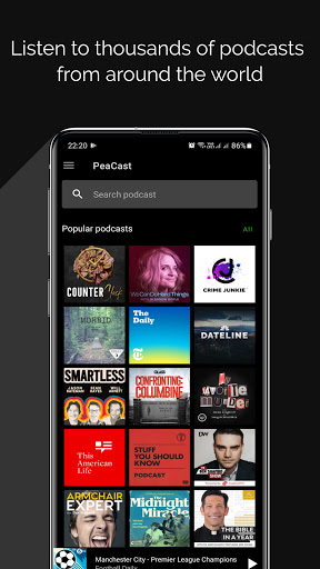 Screenshot PeaCast - Podcast player