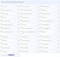 Gamana South Indian Restaurant menu 1