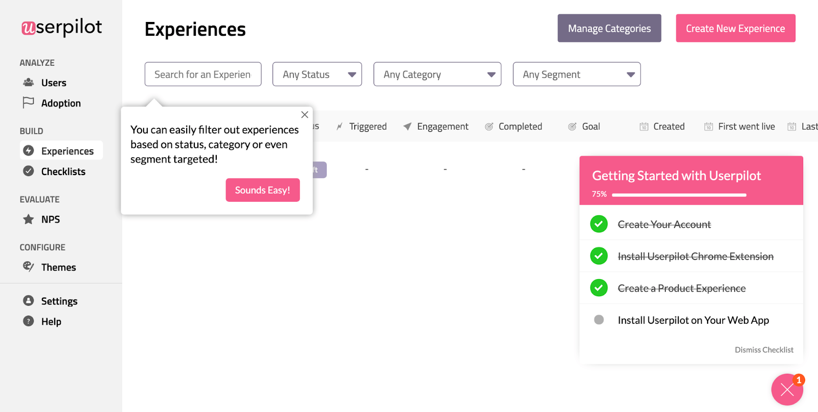 UserPilot Dashboard