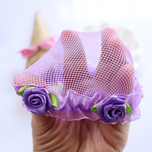 Title 8, Fleurs de poche en maille extensible pour cheveux