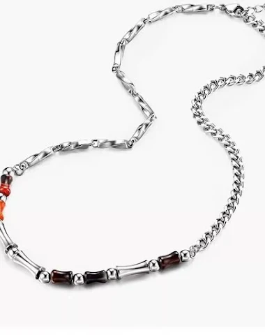 Herenketting van bamboe en titanium - 1
