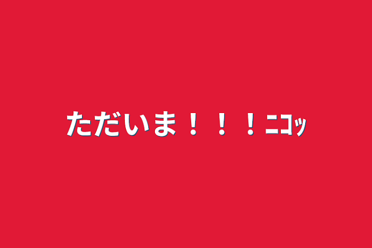 「ただいま！！！ﾆｺｯ」のメインビジュアル