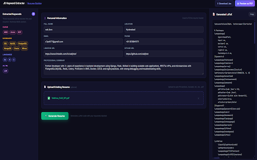 JD Keyword Extractor screenshot 3