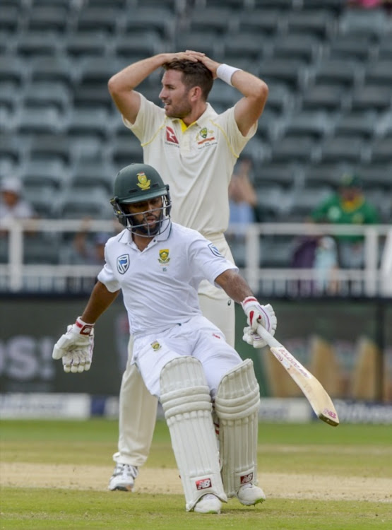 Temba Bavuma of South Africa during day 2 of the 4th Sunfoil Test match between South Africa and Australia at Bidvest Wanderers Stadium on March 31, 2018 in Johannesburg, South Africa.