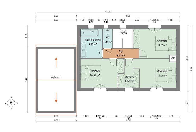  Vente Terrain + Maison - Terrain : 780m² - Maison : 100m² à Gargas (84400) 