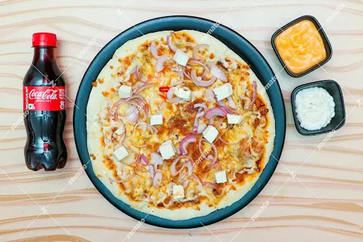 Paneer Onion Pizza With Coke [250 Ml]