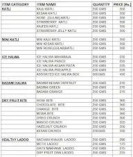 Your's Truly Chheda by Shreedeva Foods menu 2