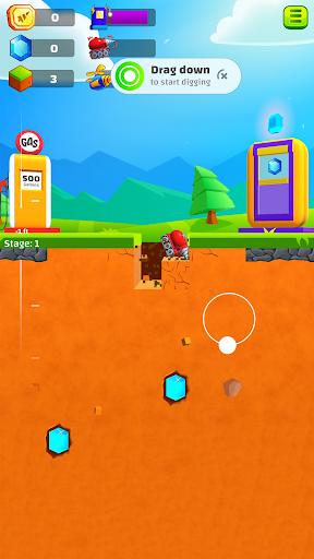 Screenshot Ground Digger: Lava Hole Drill