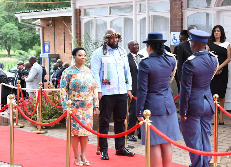 KZN ANC chair Siboniso Duma and premier Nomusa Dube-Ncube at the provincial legislature opening on Tuesday.