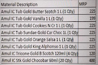 Amul Ice Cream Parlour menu 1