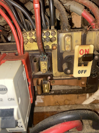 Inadequate connections mean high resistance and build up of heat causing thermal damage. 