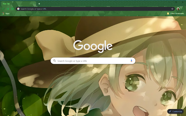 Koishi Geometric Green chrome extension