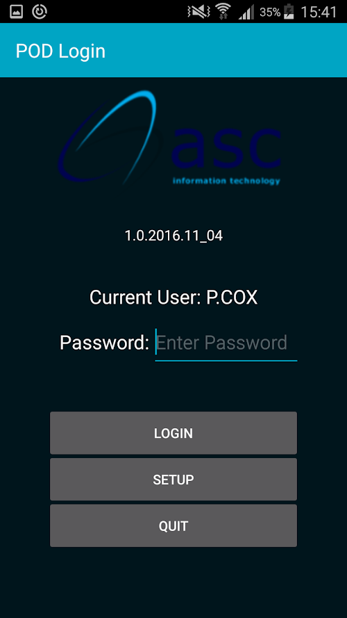 Android application Ascman POD screenshort