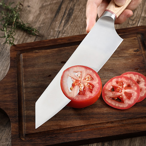 Title 2, Stainless Steel Chef Sande 9-Piece Kitchen Knif...