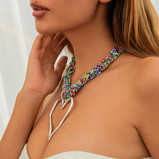 Title 29, Exaggerated Bead Multi-layer Heart-shaped Penda...