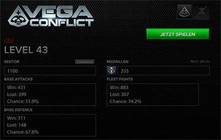 Tabula Rasa - Stats for Vega Conflict Preview image 0