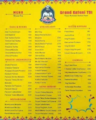 Katani Dhaba Tdi menu 1