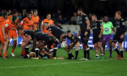 Louis Schreuder of the Cell C Sharks during the Super Rugby match between Cell C Sharks and Jaguares at Jonsson Kings Park on July 14, 2018 in Durban, South Africa. 