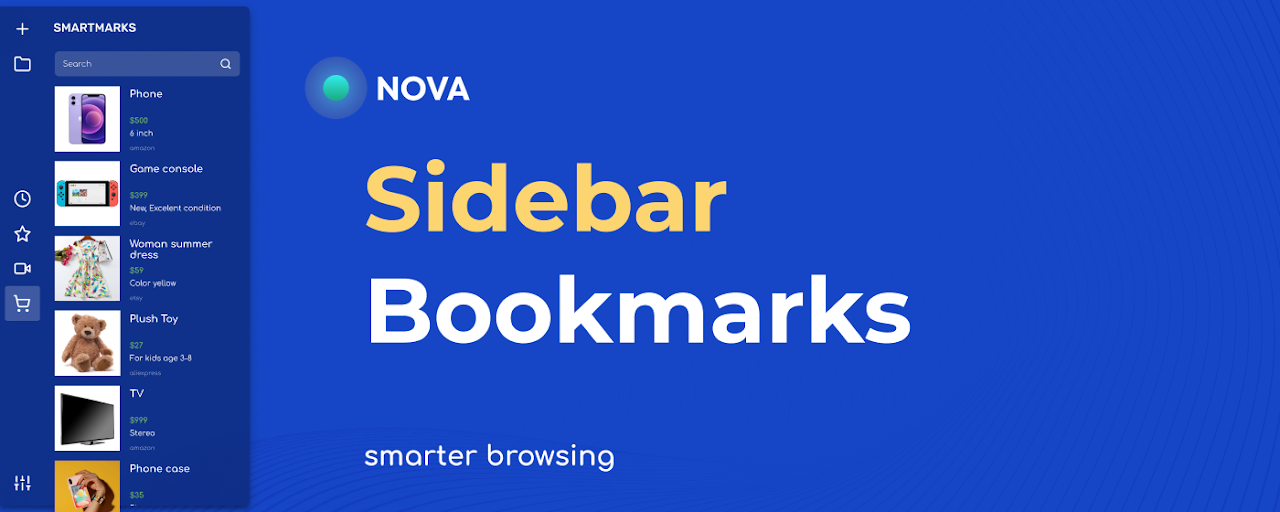 Nova Sidebar - Bookmarks Preview image 1