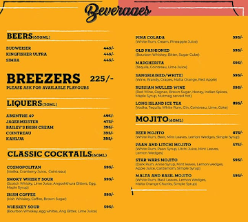XS-The Place To Be menu 