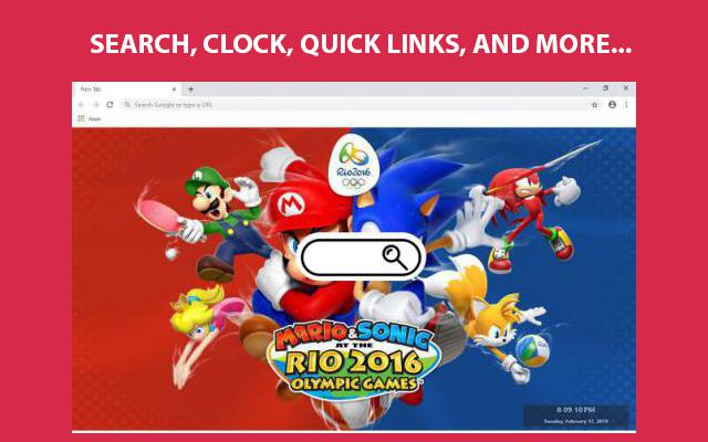 Super Mario & Sonic Wallpapers and New Tab